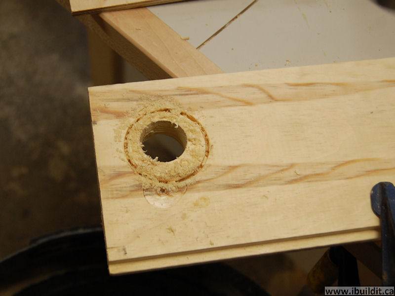 Hole drilled part of the way.